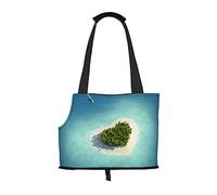 Salelf Paradise Island in The Form of Heart Dog Purse Carrier for Small Dogs Portable Dog Carrier Soft Sided Collapsible Travel Puppy Bag