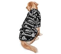 Salelf Pasta Bacon Dog Hoodie Security Dog Hoodie Sweater with Pocket and Leash Hole Warm Pet Clothes Dog Winter Sweatshirt for Medium Large Dogs