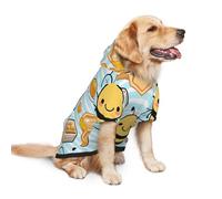 Salelf Peak for Dog Hoodie Sweatshirt for Large Dogs, Winter Warm Fleece Lined Polyester Jacket for German Shepherd Golden Retriever, Reflective Strips for Night Walk