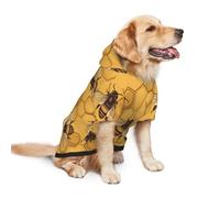 Salelf PeakPeak for Dog Hoodie Sweatshirt for Large Dogs, Winter Warm Fleece Lined Polyester Jacket for German Shepherd Golden Retriever, Reflective Strips for Night Walk