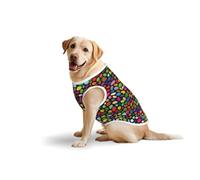 Salelf Pebble Colorful for Dog Costume, All Season Soft Pure Cotton Pet Harness, Outerwear for Medium to Large Dogs, Outdoor Walking
