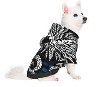 Salelf Phoenix for Small Dog Hoodie for Winter Fall, Warm Polyester Puppy Clothes with Hood, Soft Cozy Dog Sweater for Small Breeds, Cold Weather Pet Apparel