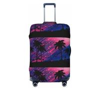 Salelf Plaid Pattern Luggage Cover Washable Elasticated Luggage Covers for Suitcase TSA Approved Stylish Scratch Resistant Luggage Case Protector, Palm Tree Shooting Star, X-L (28.3-31.5 in suitcase)