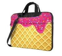 Salelf Red Ice Cream for 360 Protection Laptop Bag for 13-15.6 Inch, Business Messenger Briefcase, Black, 15.6 inch