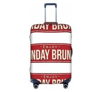 Salelf Retro Sunday Brunch for Luggage Cover Washable Elasticated Suitcase Covers TSA Approved Stylish Dust and Scratch Resistant Case Protector for Kids and Adults, White, XL