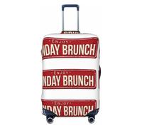 Salelf Retro Sunday Brunch Luggage Cover Washable Elasticated Luggage Covers for Suitcase TSA Approved Stylish Scratch Resistant Luggage Case Protector, Black, S (18.8-20.8 in suitcase)