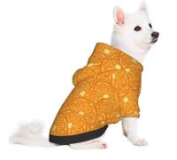Salelf Riped Juicy Sliced Oranges2 for Small Dog Hoodie for Winter Fall, Warm Polyester Puppy Clothes with Hood, Soft Cozy Dog Sweater for Small Breeds, Cold Weather Pet Apparel