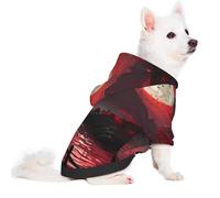 Salelf Riverside Full Moon for Small Dog Hoodie for Winter Fall, Warm Polyester Puppy Clothes with Hood, Soft Cozy Dog Sweater for Small Breeds, Cold Weather Pet Apparel