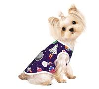 Salelf Rocket Satellite for Dog Shirts Elastic Soft Dog T-Shirts Spring Summer Pet Clothes Breathable Pet Apparel Tee Shirt for Puppy Kitty Cats Small Medium Dogs