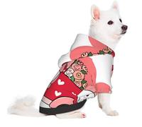 Salelf Romance for Small Dog Hoodie for Winter Fall, Warm Polyester Puppy Clothes with Hood, Soft Cozy Dog Sweater for Small Breeds, Cold Weather Pet Apparel