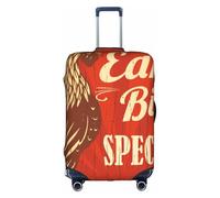 Salelf Rooster Crowing In The Farm for Luggage Cover Washable Elasticated Suitcase Covers TSA Approved Stylish Dust and Scratch Resistant Case Protector for Kids and Adults, White, Large