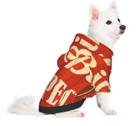 Salelf Rooster Crowing in The Farm for Small Dog Hoodie for Winter Fall, Warm Polyester Puppy Clothes with Hood, Soft Cozy Dog Sweater for Small Breeds, Cold Weather Pet Apparel