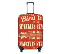 Salelf Rooster Crowing In The Farm Luggage Cover Washable Elasticated Luggage Covers for Suitcase TSA Approved Stylish Scratch Resistant Luggage Case Protector, Black, M (22.8-25 in suitcase)