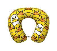 Salelf Rubber Duck Travel Pillow Memory Foam Neck Pillow Support Airplane Pillow for Travelling, Sleeping Rest, Car, Train and Home Use