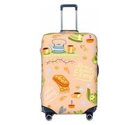 Salelf Scandinavian Style Hygge for Luggage Cover Washable Elasticated Suitcase Covers TSA Approved Stylish Dust and Scratch Resistant Case Protector for Kids and Adults, Black, Large