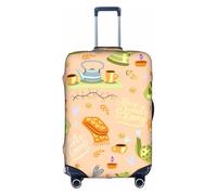 Salelf Scandinavian Style Hygge for Luggage Cover Washable Elasticated Suitcase Covers TSA Approved Stylish Dust and Scratch Resistant Case Protector for Kids and Adults, White, X-Large