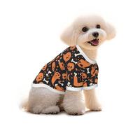Salelf Scary Ghostly Monsters for Pure Cotton Pet T-Shirt for Dogs & Cats - Soft, Breathable Summer Tee or Sleeveless Vest, for Small Medium Breeds with Sensitive Skin