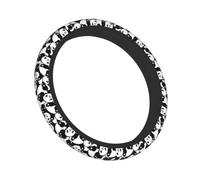 Salelf Seamless Pattern Cute Panda for Steering Wheel Cover, Universal Neoprene Car Steering Wheel Protector, Non-Slip Easy Install for Cars, Trucks, SUV & ATV