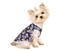 Salelf Simple Cute Lotus Floral for Dog Shirts Elastic Soft Dog T-Shirts Spring Summer Pet Clothes Breathable Pet Apparel Tee Shirt for Puppy Kitty Cats Small Medium Dogs