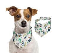 Salelf Skateboard Cartoon Crocodile for Dog Bandana Adjustable - Quick Dry & Breathable Cotton, Cute Floral Pattern for Small Medium Large Dogs, Perfect for Holiday Photos