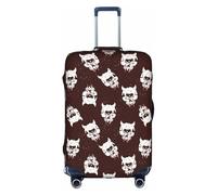 Salelf Skull Bones for Luggage Cover, Washable, Elastic, TSA Approved, Stylish, Dust and Scratch Resistant for Kids and Adults, White/Opulent Garden, M