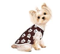 Salelf Skulls Bone Head for Dog Shirts Elastic Soft Dog T-Shirts Breathable Pet Clothes Spring Summer Pet Apparel Tee Shirt for Puppy Kitty Cats Small Medium Dogs