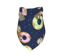 Salelf Sloth with Donuts Dog Bandana Premium Durable Triangle Scarf -1 PackWashable Make Your Pooch Stand Out Dog Bandana Suitable for Neutral Large Dogs