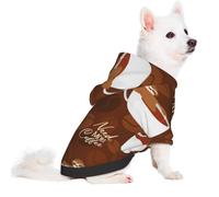 Salelf Sloths Need More Coffee for Small Dog Hoodie for Winter Fall, Warm Polyester Puppy Clothes with Hood, Soft Cozy Dog Sweater for Small Breeds, Cold Weather Pet Apparel