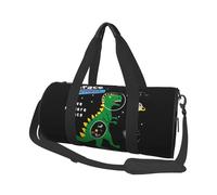 Salelf Space Dino Cartoon Black for Duffle Bag, Waterproof Large Duffle Bag, Weekender Bag, Gym Bag, Sports Bag, Overnight Bag