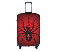 Salelf Spider on the Web for Luggage Cover Washable Elasticated Suitcase Covers TSA Approved Stylish Dust and Scratch Resistant Case Protector for Kids and Adults, White, Small