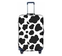 Salelf Spotted Skin of Cows for Luggage Cover Washable Elasticated Suitcase Covers TSA Approved Stylish Dust and Scratch Resistant Case Protector for Kids and Adults, White, Large