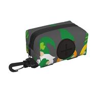 Salelf Spring St Patrick’S Day Irish Gnomes for Dog Poop Bag Holder for Leash Doggie Waste Bag Dispenser with Carabiner Clip Soft Fabric Zipper Small Doggy Puppy Pouch