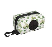 Salelf St Patrick's Day3 for Dog Poop Bag Holder for Leash Doggie Waste Bag Dispenser with Carabiner Clip Soft Fabric Zipper Small Doggy Puppy Pouch