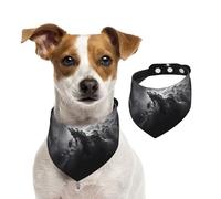 Salelf Star Rock for Dog Bandana Adjustable - Quick Dry & Breathable Cotton, Cute Floral Pattern for Small Medium Large Dogs, Perfect for Holiday Photos