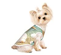 Salelf Starfish and Seashell On The Summer Beach for Dog Shirts Elastic Soft Dog T-Shirts Spring Summer Pet Clothes Breathable Pet Apparel Tee Shirt for Puppy Kitty Cats Small Medium Dogs