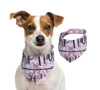Salelf Staying Positive for Dog Bandana Adjustable - Quick Dry & Breathable Cotton, Cute Floral Pattern for Small Medium Large Dogs, Perfect for Holiday Photos