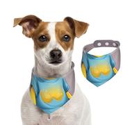 Salelf Street Duckling for Dog Bandana Adjustable - Quick Dry & Breathable Cotton, Cute Floral Pattern for Small Medium Large Dogs, Perfect for Holiday Photos