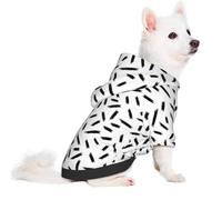 Salelf Strokes Texture for Small Dog Hoodie for Winter Fall, Warm Polyester Puppy Clothes with Hood, Soft Cozy Dog Sweater for Small Breeds, Cold Weather Pet Apparel