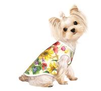 Salelf Sunflower Cornflower Poppy for Dog Shirts Elastic Soft Dog T-Shirts Breathable Pet Clothes Spring Summer Pet Apparel Tee Shirt for Puppy Kitty Cats Small Medium Dogs
