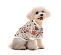 Salelf Tea Theme for Pure Cotton Pet T-Shirt for Dogs & Cats - Soft, Breathable Summer Tee or Sleeveless Vest, for Small Medium Breeds with Sensitive Skin