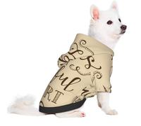 Salelf Thanksgiving with A Grateful Heart for Small Dog Hoodie for Winter Fall, Warm Polyester Puppy Clothes with Hood, Soft Cozy Dog Sweater for Small Breeds, Cold Weather Pet Apparel