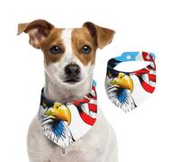 Salelf The Great Bird Spreads its Wings for Dog Bandana Adjustable - Quick Dry & Breathable Cotton, Cute Floral Pattern for Small Medium Large Dogs, Perfect for Holiday Photos