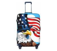 Salelf The great bird spreads its wings for Luggage Cover Washable Elasticated Suitcase Covers TSA Approved Stylish Dust and Scratch Resistant Case Protector for Kids and Adults, Black, Large