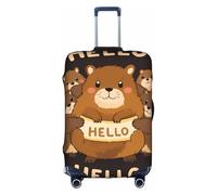Salelf The Mouse Family for Luggage Cover Washable Elasticated Suitcase Covers TSA Approved Stylish Dust and Scratch Resistant Case Protector for Kids and Adults, White, Large