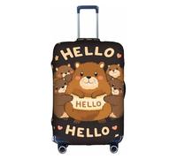 Salelf The Mouse Family for Luggage Cover Washable Elasticated Suitcase Covers TSA Approved Stylish Dust and Scratch Resistant Case Protector for Kids and Adults, White, Small