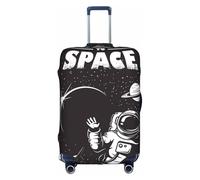 Salelf The Race to Space for Luggage Cover Washable Elasticated Suitcase Covers TSA Approved Stylish Dust and Scratch Resistant Case Protector for Kids and Adults, White, X-Large