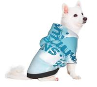 Salelf The Travel Adventure Begins for Small Dog Hoodie for Winter Fall, Warm Polyester Puppy Clothes with Hood, Soft Cozy Dog Sweater for Small Breeds, Cold Weather Pet Apparel
