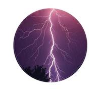 Salelf Thunderstorm Violet Purple for Round Mouse Pad with Stitched Edge Premium-Textured Waterproof Non-Slip Rubber Base Desktop Protection Mat Diameter 8.7 inches