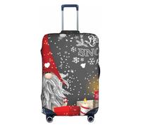 Salelf Traditional Scandinavian Dwarf for Luggage Cover Washable Elasticated Suitcase Covers TSA Approved Stylish Dust and Scratch Resistant Case Protector for Kids and Adults, White, L