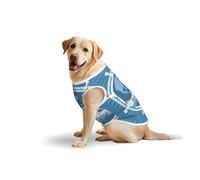 Salelf Travel Nautical for Dog Costume, All Season Soft Pure Cotton Pet Harness, Outerwear for Medium to Large Dogs, Outdoor Walking